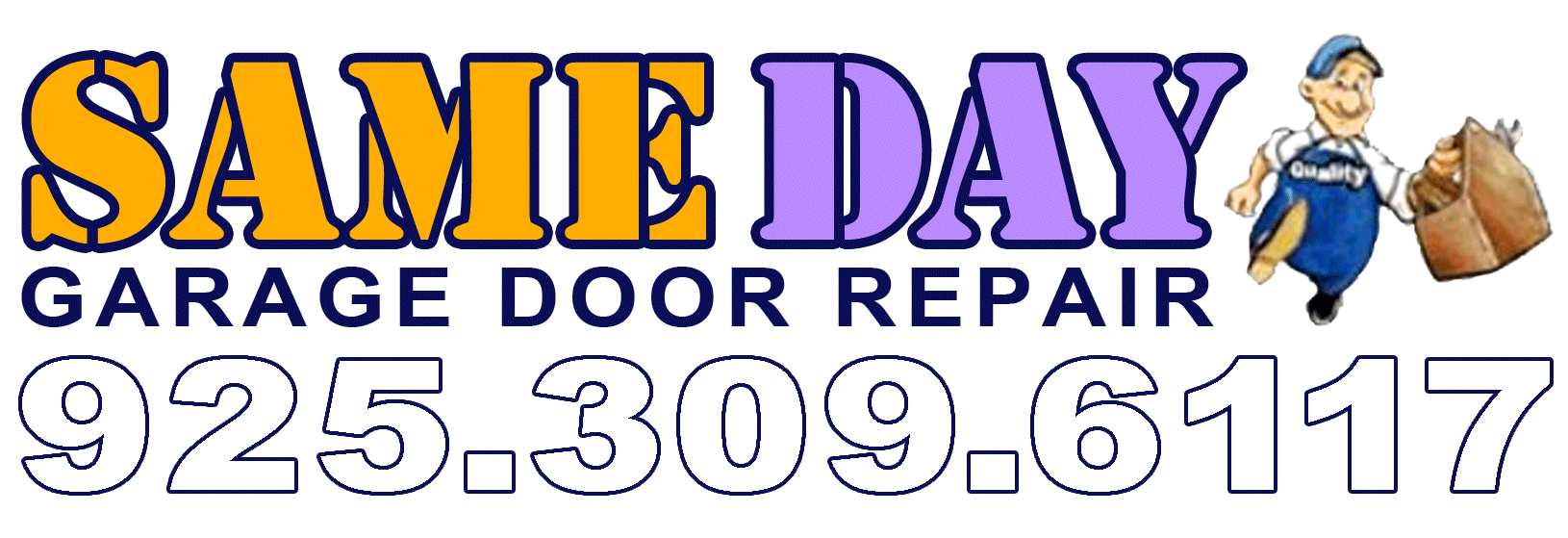 same day garage door repair logo